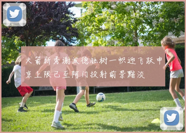 火箭新秀谢泼德独树一帜迎飞跃申京上限已至阿门投射前景黯淡
